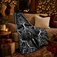 thumbnail image 3 of Mystical Tree Of Life decorative theme Art, Peaceful Mountain Lake Scene, Warm Flannel Blanket for Cabin and Lodge with Detailed Artwork, Outdoor Lovers Camping Gift, Rustic Home Decor, 3 of 9