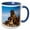Blue/White, variant on 3drose, Two Leonbergers in the Colorado Desert, Pr, 11oz Two-tone Red Mug