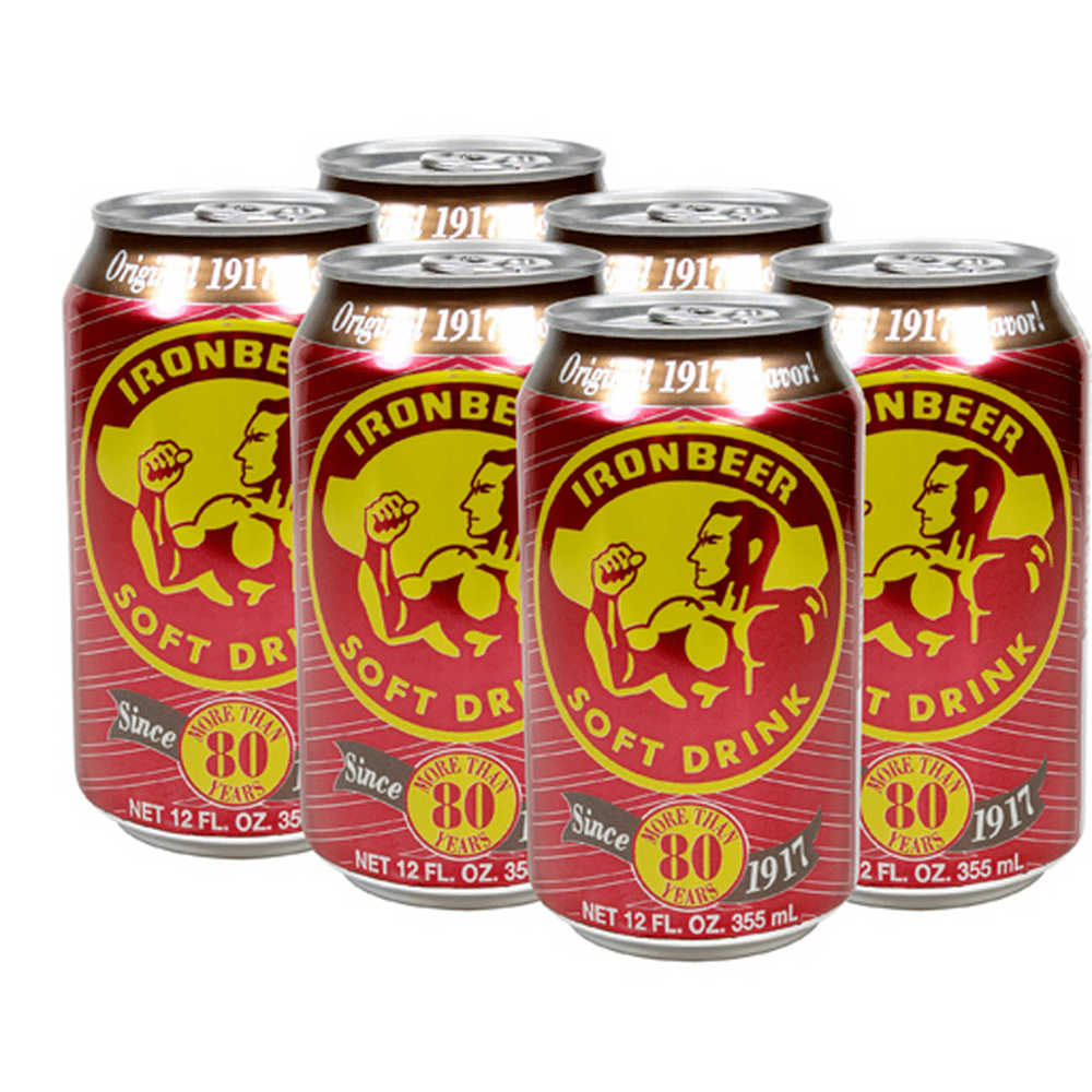 Iron Beer Soft Drink, 6 12 fl oz cans