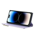 thumbnail image 5 of ELEHOLD for iPhone 14 Pro Wallet Case,Card Slot Zipper Purse Adjustable Crossbody Strap Stand Function Leather Wallet Case for iPhone 14 Pro 6.1 inch, Purple, 5 of 9