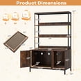 thumbnail image 2 of 57" Cat Litter Box Enclosure with Storage 2-tier Shelves Removable Scratcher, 2 of 10
