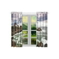 thumbnail image 2 of CADecor Ocean Seascape Window Kitchen Curtain, Lighthouse Ocean Wave Window Treatment Panel Curtains,26x39 inches,Set of 2, 2 of 3