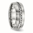 thumbnail image 4 of Stainless Steel Brushed and Polished Braided 8.00mm Band, 4 of 7