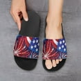 thumbnail image 6 of GZHJMY Stylish Slides for Women Men, Patriotic Fireworks Soft Flexible Slip-on Sandals Slippers, 6 of 7