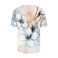 thumbnail image 5 of Favoffer Women's Printed Shirt Loose Tunic Short Sleeve Button Casual Daily Spring Summer Blouse, 5 of 5