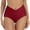 Red, variant on Daznico Women Vintage Waistband High Waist Bikini Bottom Swimwear Briefs Bikini Bottom Side Tie Thong Bathing Swimbottom,XXL