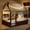 Espresso, variant on Harper & Bright Designs Twin House Floor Bed with Tent & Lights, Wooden Twin Size Montessori Floor Bed Frame with 3 Storage Shelves, Low Profile Bed with Fence Railings, White