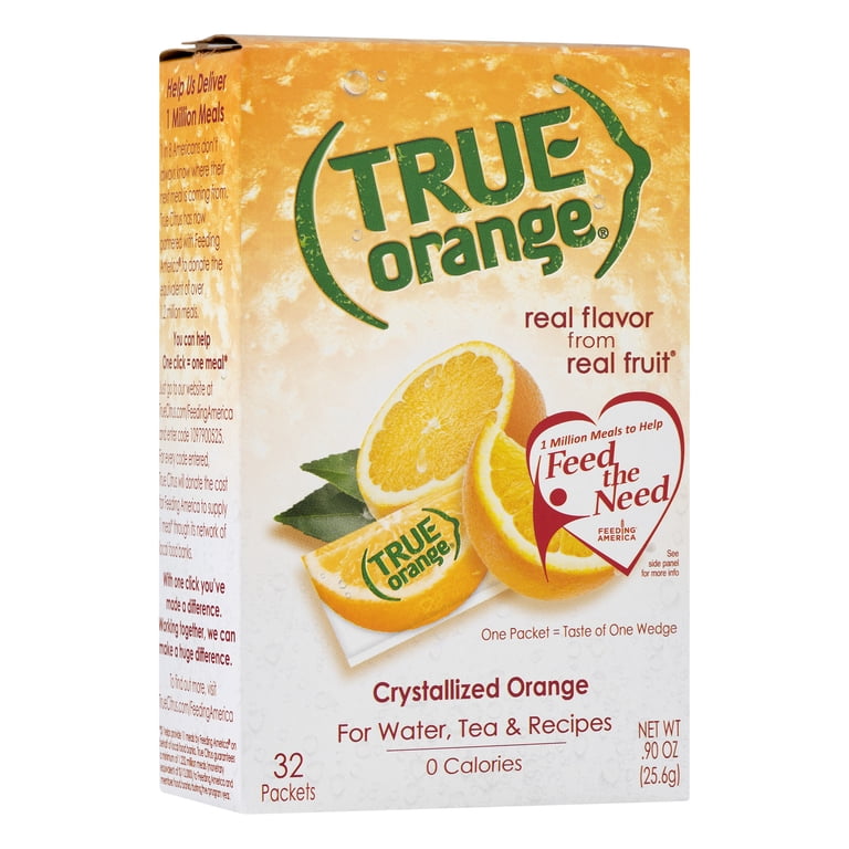 True Orange, Drink Mix, 0.9 Oz, Orange, 32 Packets - Walmart.com