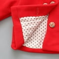 thumbnail image 5 of CradlePlanet Infant & Toddler Girls Winter Party Hoodie Red Woolen Coat, 5 of 5