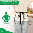 thumbnail image 3 of Yayeee Waist Apron with Pockets for Cooking Waterproof Half Server Aprons, White Watercolor Sunflowers, 3 of 7