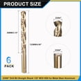 thumbnail image 2 of FRKSMD-23/64" Drill Bit, Jobber Straight Shank M35 Cobalt 5% High-Speed Steel 135° Gold Finish for Stainless Steel Hard Metal - 6 Pack, 2 of 4