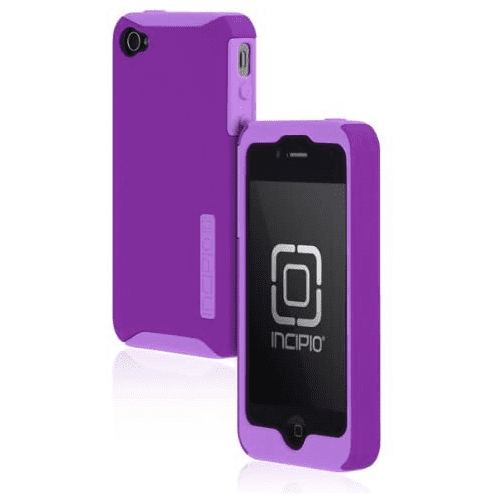 Incipio Double Cover Hard Shell Case Silicone Cover for 4/4S, Purple -