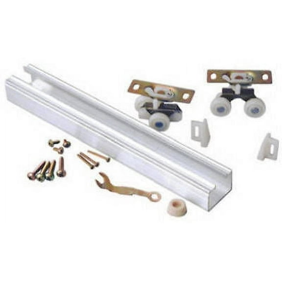 L E Johnson 100721DR 72" HD  Aluminum Single Pocket Door Track Hardware Kit - Quantity of 2