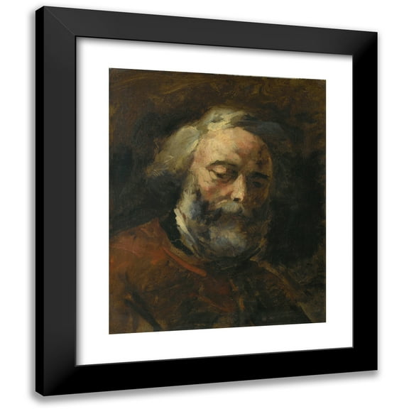 Jean-Baptiste Carpeaux 12x14 Black Modern Framed Museum Art Print Titled - Portrait of Bruno Cherier