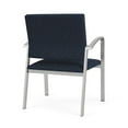 thumbnail image 3 of Pemberly Row Reception Waiting Room Silver Steel Oversize Guest Chair in Blue, 3 of 5