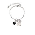 thumbnail image 2 of Delight Jewelry Silvertone Small Black Paw Silvertone Discover Dream Explore Zoey Charm Bracelet, 6.5+2" Extender, 2 of 4