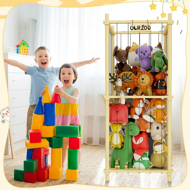 Wooden Toy Extra Large Toy Storage Stuffed Animal Zoo Storage