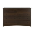 thumbnail image 3 of Prepac Fremont 8 Drawer Wooden Double Dresser, 17.25" x 59" x 37", Espresso, 3 of 12