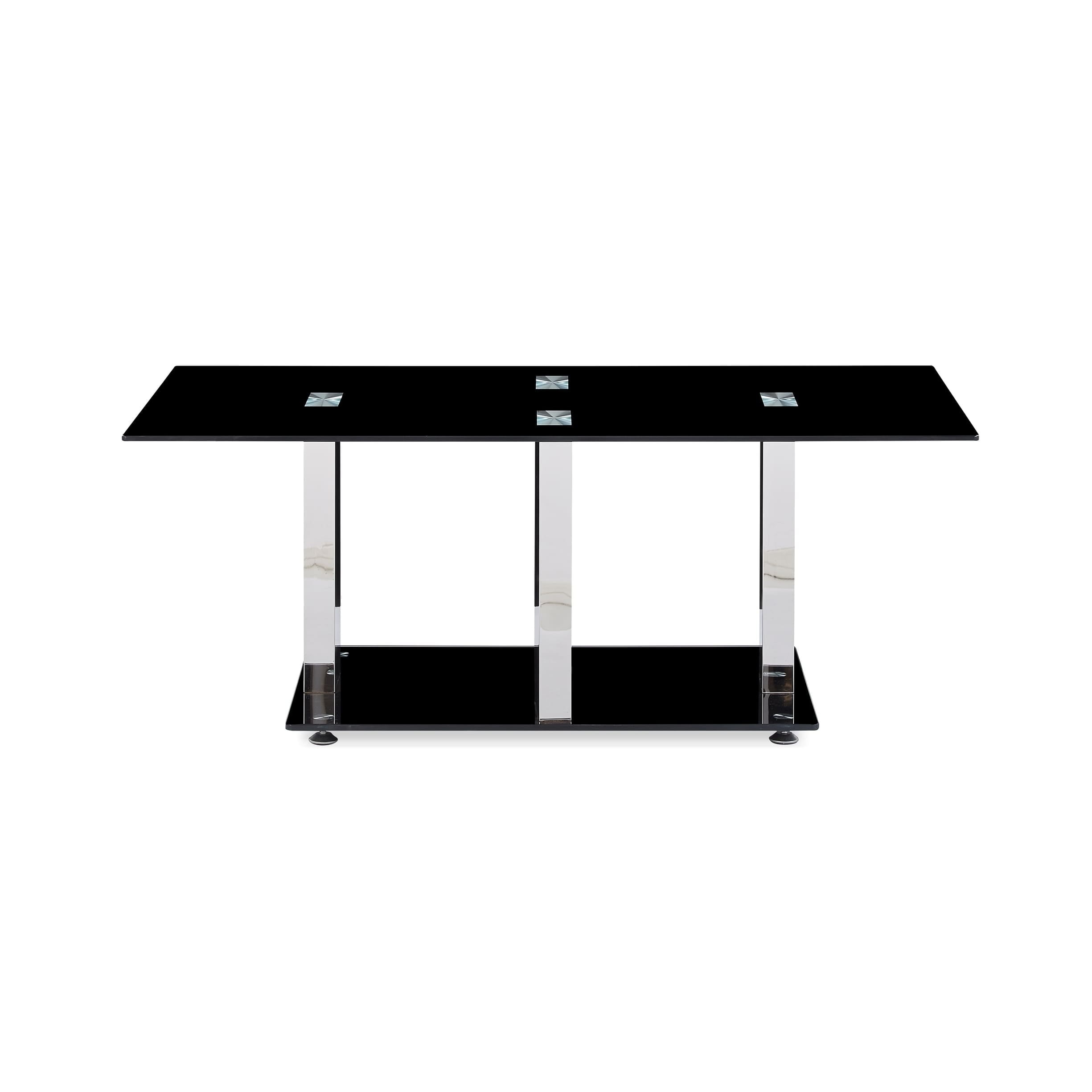 Global Furniture Black Glass Cocktail Table