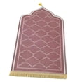 thumbnail image 3 of Elegant Prayer Rug Non Slip Worship Carpet Prayer Mat Area Rug Doormat Floor Mat rose Red, 3 of 9
