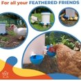 thumbnail image 5 of Paquete de 6 vasos de agua de pollo automáticos grandes azules y naranjas, vasos de agua de pollo adecuados para patos, gansos, pavos y conejos, aves de corral, 5 of 5