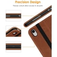 thumbnail image 5 of DTTO iPad Air 5th/4th Case, Premium Leather Business Folio Stand Cover with Built-in Apple Pencil Holder - Auto Wake/Sleep and Multiple Viewing Angles for iPad 10.9 Inch 2020/2022, Brown, 5 of 7