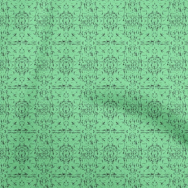 oneOone Tissu Polyester Spandex Vert Mer Batik Asiatique Matériel de Robe Tissu Imprimé Tissu au Mètre 56 Pouces de Large