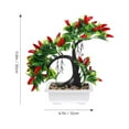 thumbnail image 3 of OFFIGAM Realistic Artificial Chili Pepper Plant, Multi-Color Faux Potted Decor for Home, Office, Kitchen, and Indoor Spaces, 3 of 10