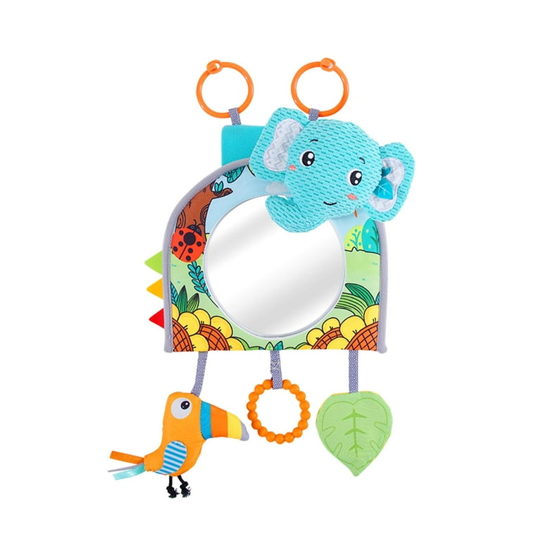 STARTIST Baby Mirror Toy for Car Rattle Cute Time Toys Backseat Mirror Rear Facing Mirror for Bed Back Seat 6 12 Months Toddlers blue Walmart
