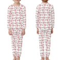 thumbnail image 3 of DISNIMO Pink Pig Pajamas Kids Girls 3/4 Pajama Set for Girls 2 Piece Pjs for Kids Boys Pj Sets for Girls Long Sleeve Pajamas for Girls Kids Loungewear Set Girls Sleepwear, 3 of 7