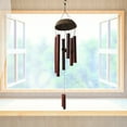 thumbnail image 4 of Ametoys Bamboo Coconut Shell Wind Chimes  Bamboo Wind chimes for Home Courtyard and Garden Decoration Dark Colored Coconut Shell 6 Tubes, 4 of 7