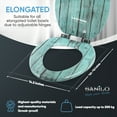 thumbnail image 3 of Sanilo Soft Close Toilet Seat ELONGATED, Quiet and Slow Close Lid and Seat, Strong Bumpers and Hinges, Lumber, 3 of 8