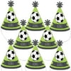 Big Dot of Happiness Goaaal - Soccer - Mini Cone Baby Shower or Birthday Party Hats - Small Little Party Hats - Set of 8