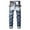 Blue, variant on IROINNID Jean Pants For Men Vintage Wash Stretch Retro Frayed Slim-Fit Jeans Rigid Waist Skinny Full-Length Solid Jean Pants