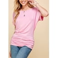 thumbnail image 3 of Made by Johnny Women's Dolman Drape Top with Side Shirring M PINK, 3 of 6