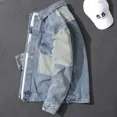 thumbnail image 2 of Chaqueta vaquera azul con botones de empalme para otoño, abrigo vaquero para hombre, ropa de moda G Original de Corea, talla grande, holgada, de lujo, LS, 2 of 5
