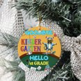 thumbnail image 3 of Back to School French Bulldog Goodbye Kindergarten Hello 1st Grade Ceramic Round Ornament Dog Lover Gifts Home Tree Decor - 02011, 3 of 5