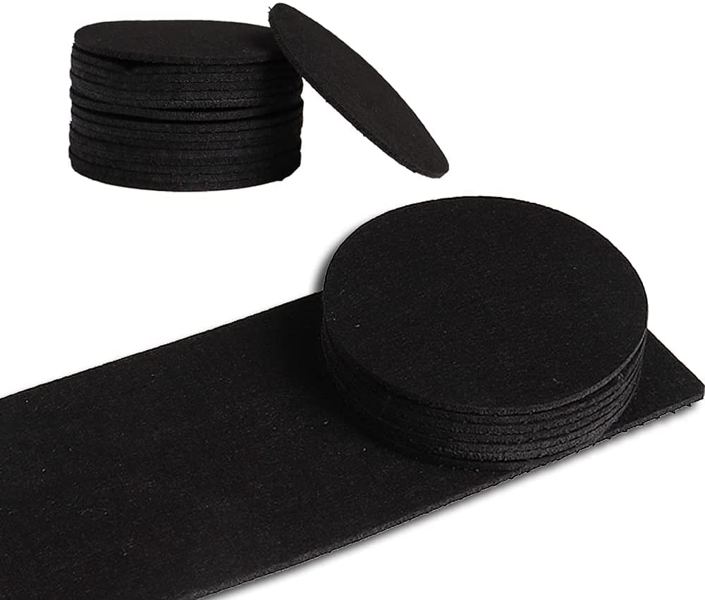 Office Coasters for Home PVC Anti Slip Dot Backing Coffee Table Decor 12 Absorbent Felt Coasters for Drinks with Multipurpose Holder- Drink Coaster Set Housewarming Gift（Black）