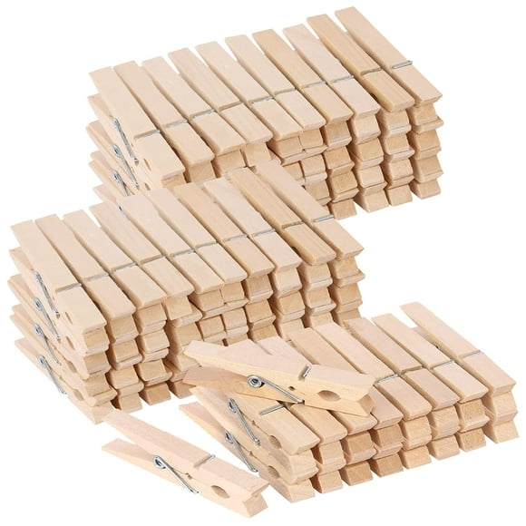100 Uds. Pinzas para ropa, pinzas de madera para ropa, Clips de madera resistentes de 3 pulgadas para colgar fotos de ropa al aire libre