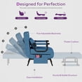 thumbnail image 6 of LAZZO 5-in-1 Convertible Sleep Chair Bed, Comfy Folding Sleeper Chair for Adults with Adjustable Backrest, Side Pockets & Pillow, Blue, 6 of 9