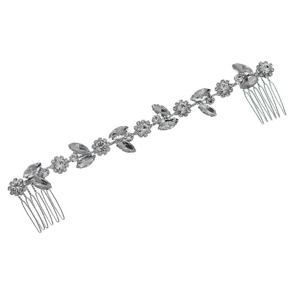 OUNONA Rhinestone Hair Chain Comb with Creative Design Fashionable Unique Hair Accessories for Women for Bridal Special Events