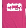 thumbnail image 3 of Case IH - Farm Animal Sketchy - Girls Fitted Short Sleeve Graphic T-Shirt, 3 of 5