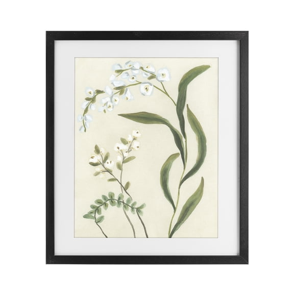 Stupell Industries French Country Neutral Snowdrop Stems Black Framed Print Under Glass, 13 x 16, by June Erica Vess