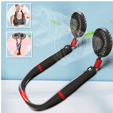 

Sunsent Neck Fan Cooling Portable Hand Free Rechargeable Cooling Fan Can Be Split Into Two Handheld Fans Suitable Fan for Office Household Travel Room Outdoor Sports