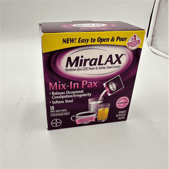 6 Pack - MiraLAX Powder Packets 10 Each