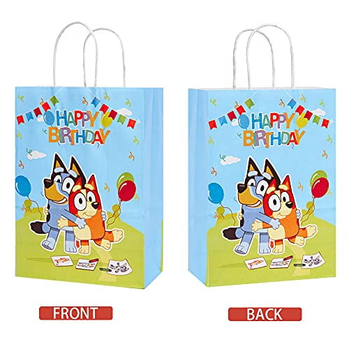 50 Packs Cartoon Dog Party Gift Bags Gift Bags Party Supplies for Kids Cartoon Themed Party Birthday Candy Bags for Girls or Boys