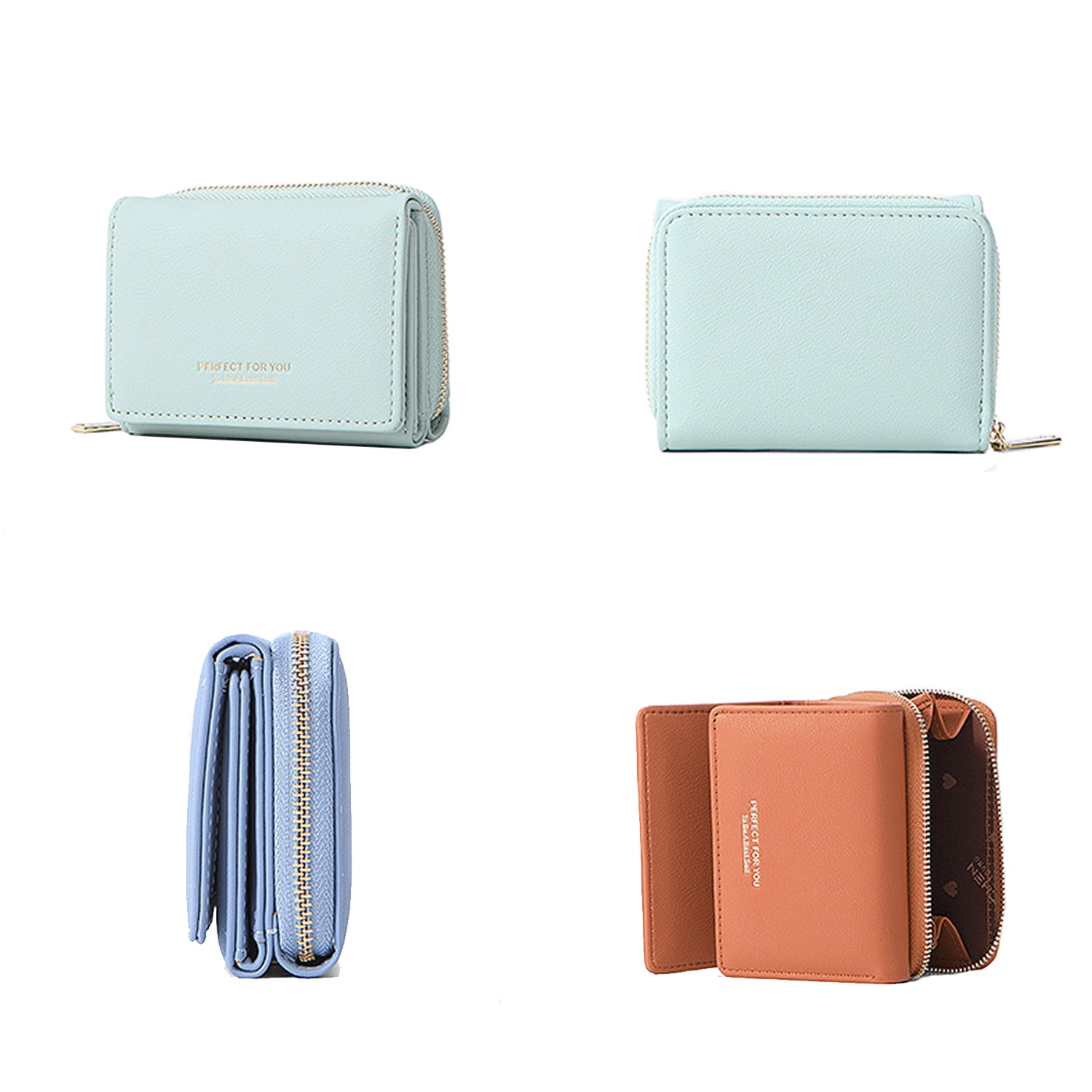Small Wallet for Women Slim Mini Short Coin Purse Wave