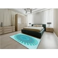thumbnail image 4 of Ahgly Company Indoor Square Patterned Macaw Blue Green Area Rugs, 3' Square, 4 of 6