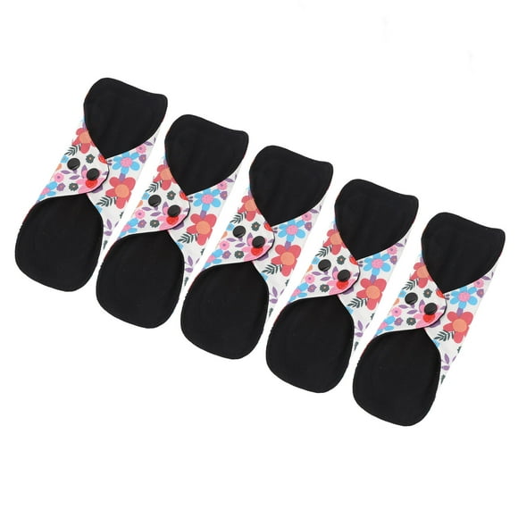 5 Pcs Serviettes Hygiéniques Réutilisables, Respirantes et Très Absorbantes, Coton Doux, Faciles à Nettoyer, pour Femmes