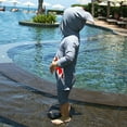 thumbnail image 3 of URMAGIC Kid Boy Girl Long Sleeve Shark One-Piece Hooded Swimsuit Clothes,1-5Y, 3 of 7